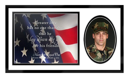 US Flag Memorial Frame Plaque Keepsake - Celebrate Prints