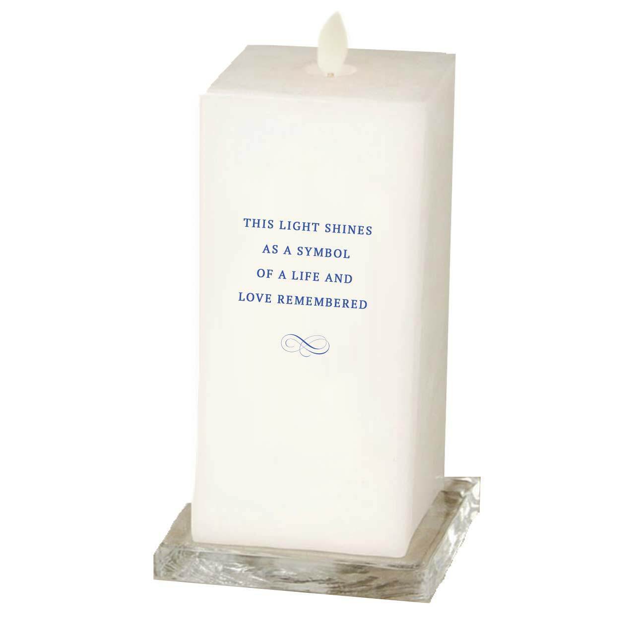 U.S. Flag Square Dancing Wick LED Memorial Candle - Celebrate Prints
