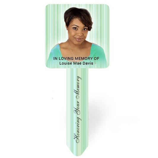 Vertical Stripes Personalized Memorial Garden Plant Stake - Celebrate Prints