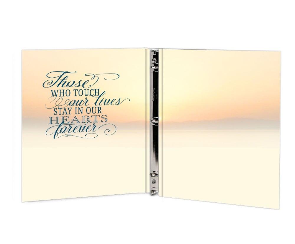 Vision 3-Ring Book Binder Funeral Guest Book - Celebrate Prints