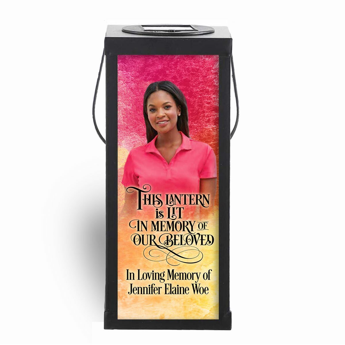 Watercolor Photo Solar Powered Memorial Lantern - Celebrate Prints