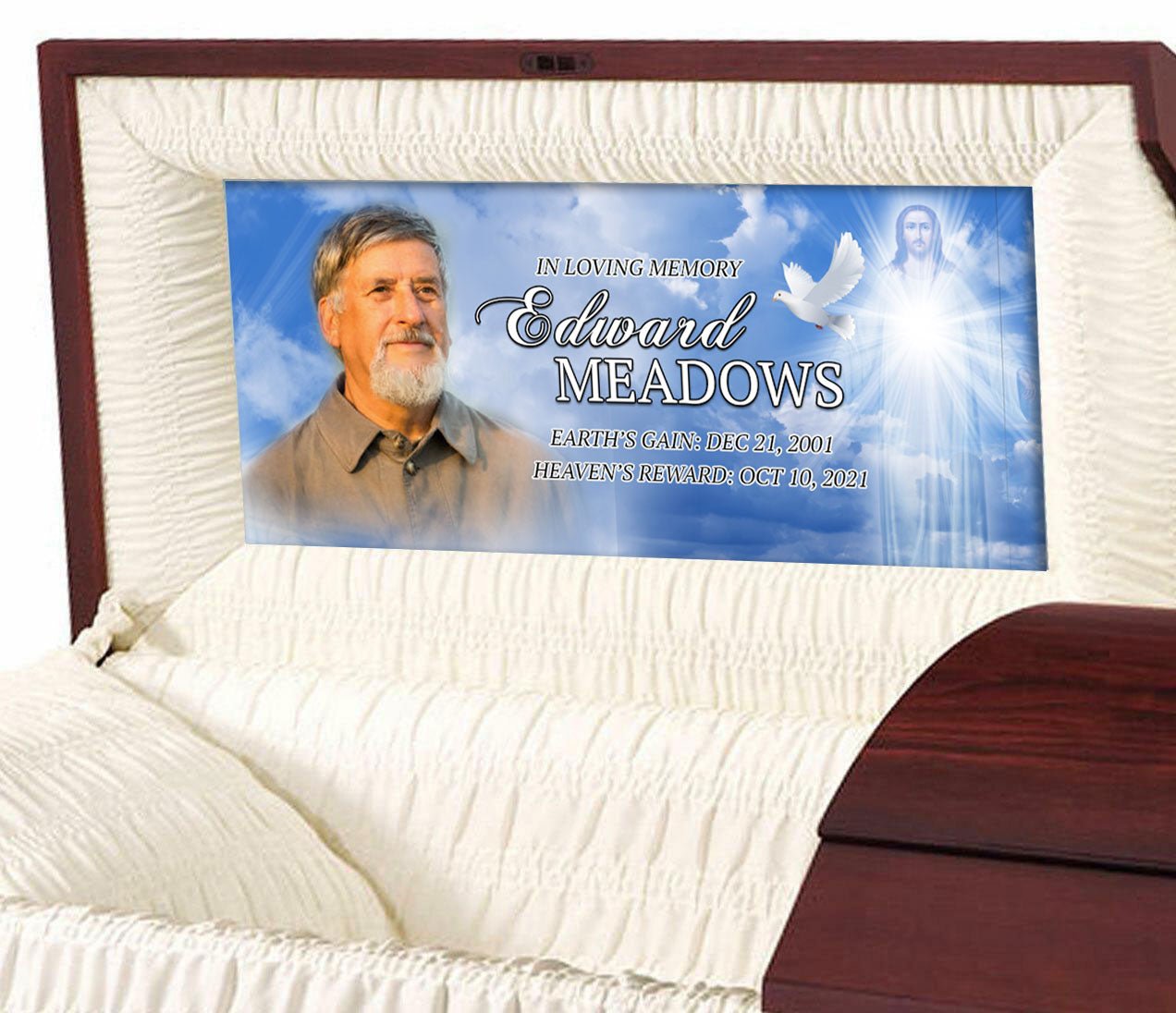 Welcome Home Casket Head Panel Insert - Celebrate Prints
