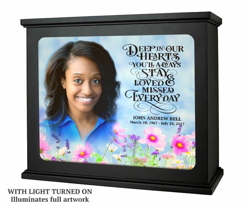 Wildflowers Photo Memorial Light Box - Celebrate Prints
