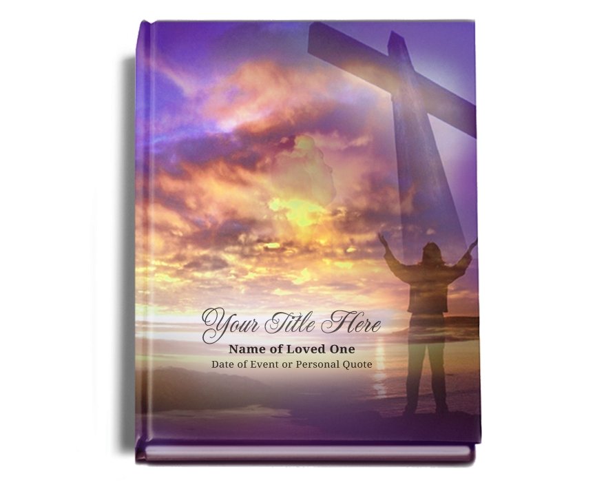 Worship Perfect Bind Memorial Funeral Guest Book - Celebrate Prints