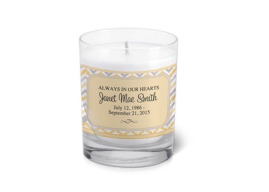 ZigZag Personalized Votive Memorial Candle - Celebrate Prints