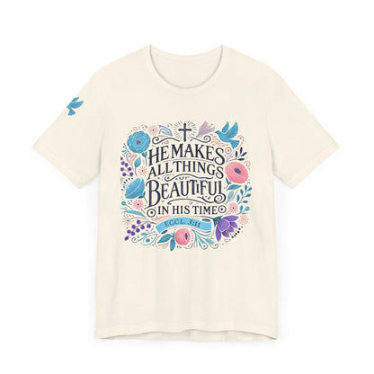 Inspirational Unisex Jersey Tee - "He Makes All Things Beautiful"