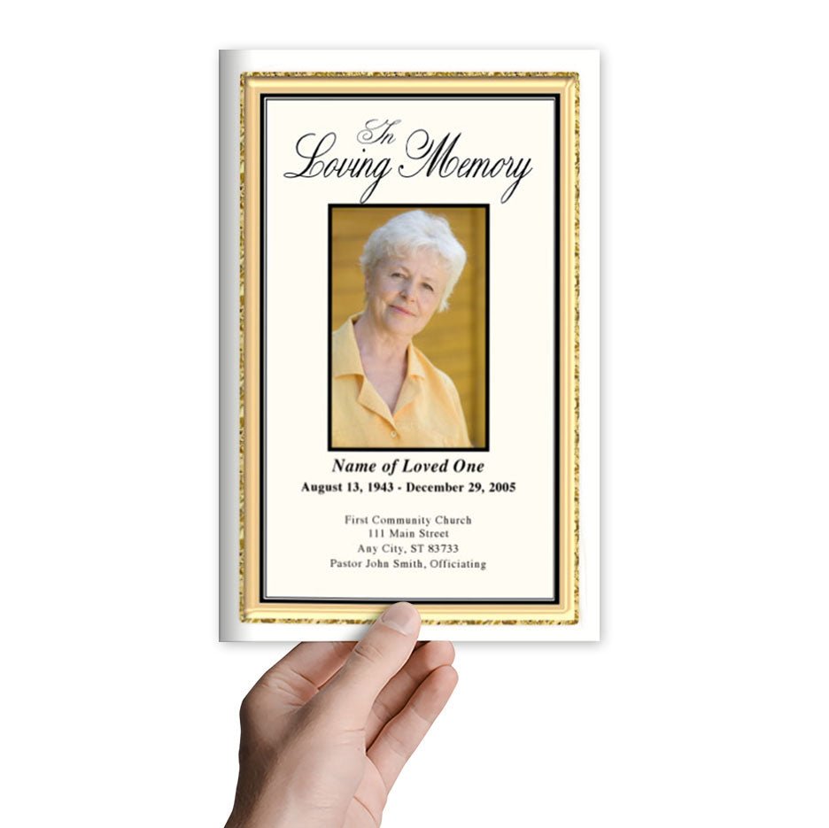 24K Funeral Program Template - The Funeral Program Site