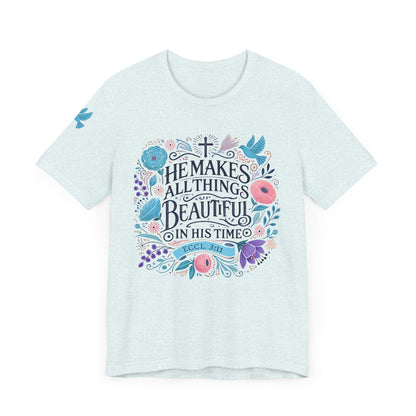 Inspirational Unisex Jersey Tee - "He Makes All Things Beautiful"