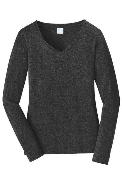 Port & Company® Women's Custom Long Sleeve Fan Favorite™ V-Neck Tee