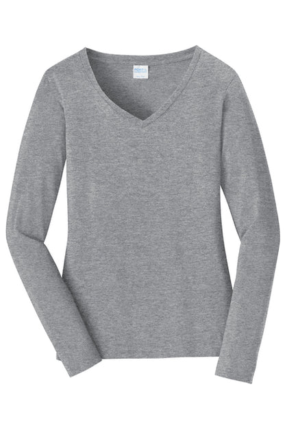 Port & Company® Women's Custom Long Sleeve Fan Favorite™ V-Neck Tee