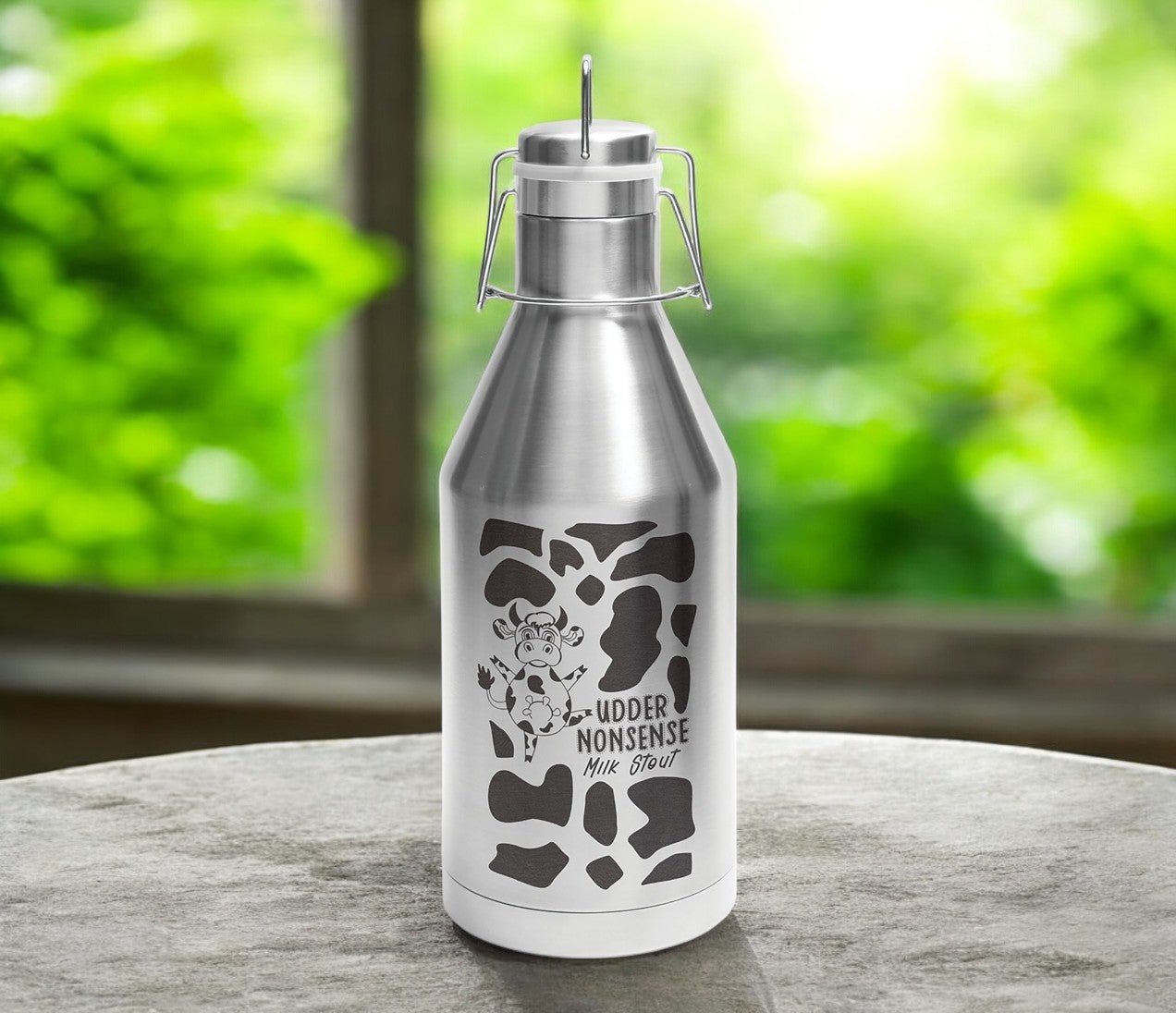 64 oz. Vacuum Insulated Growler with Swing - Top Lid - Celebrate Prints