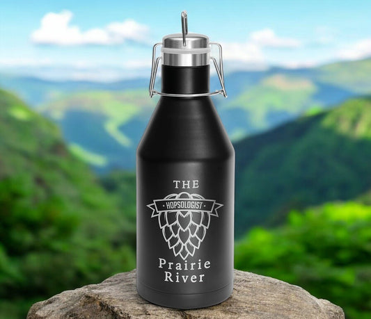 64 oz. Vacuum Insulated Growler with Swing - Top Lid - Celebrate Prints