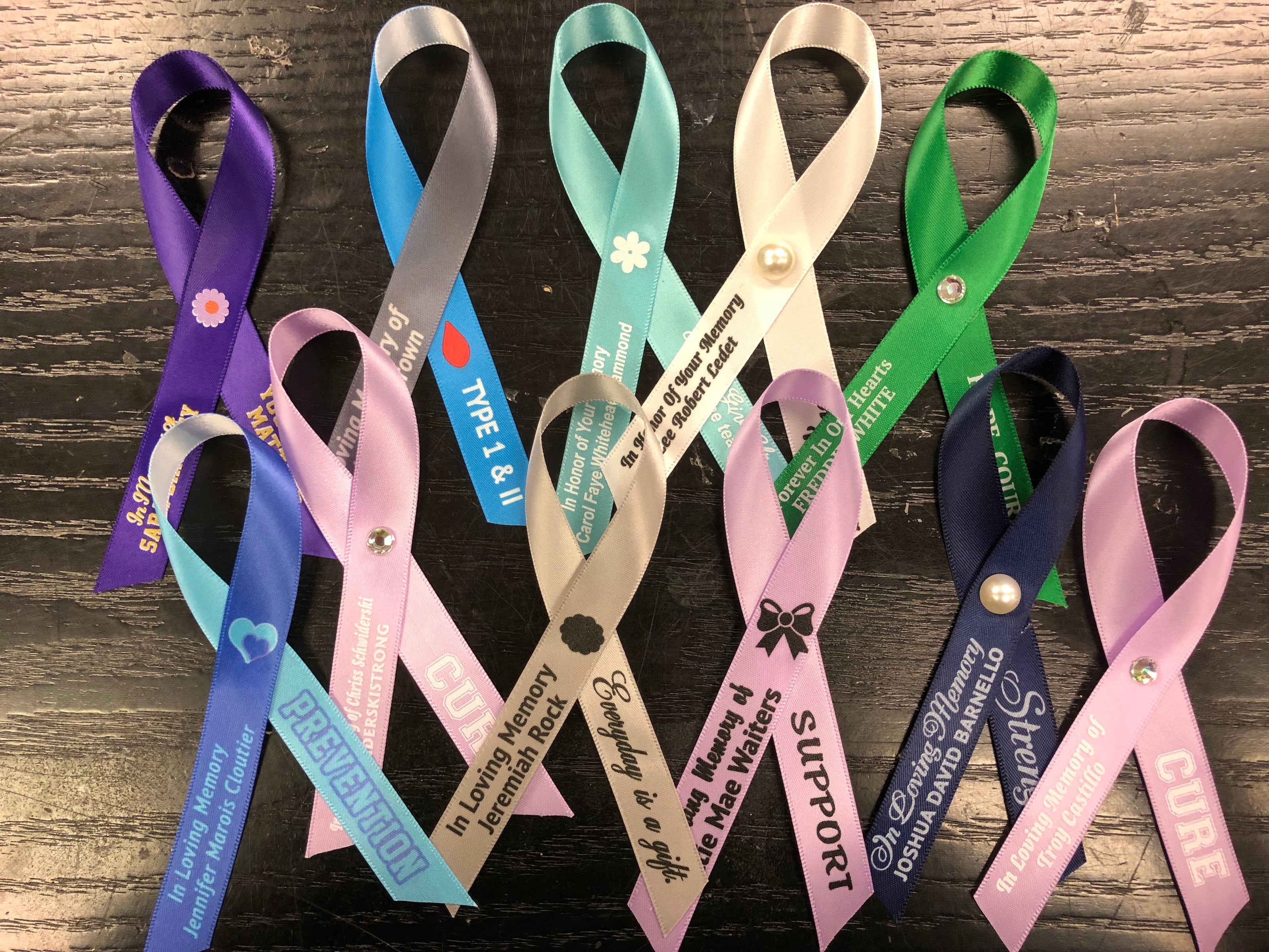 Green Cancer Ribbon, Awareness Ribbons (No Personalization) - Pack of 10 -  Celebrate Prints