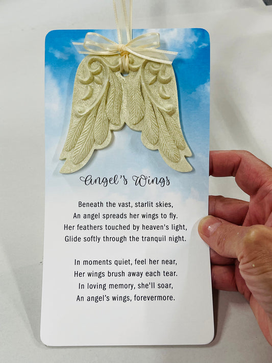Angel's Wings Memorial Charm and Card