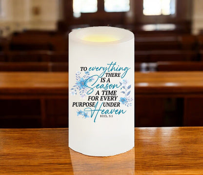 A Season For Everything Bible Verse Candle - Celebrate Prints