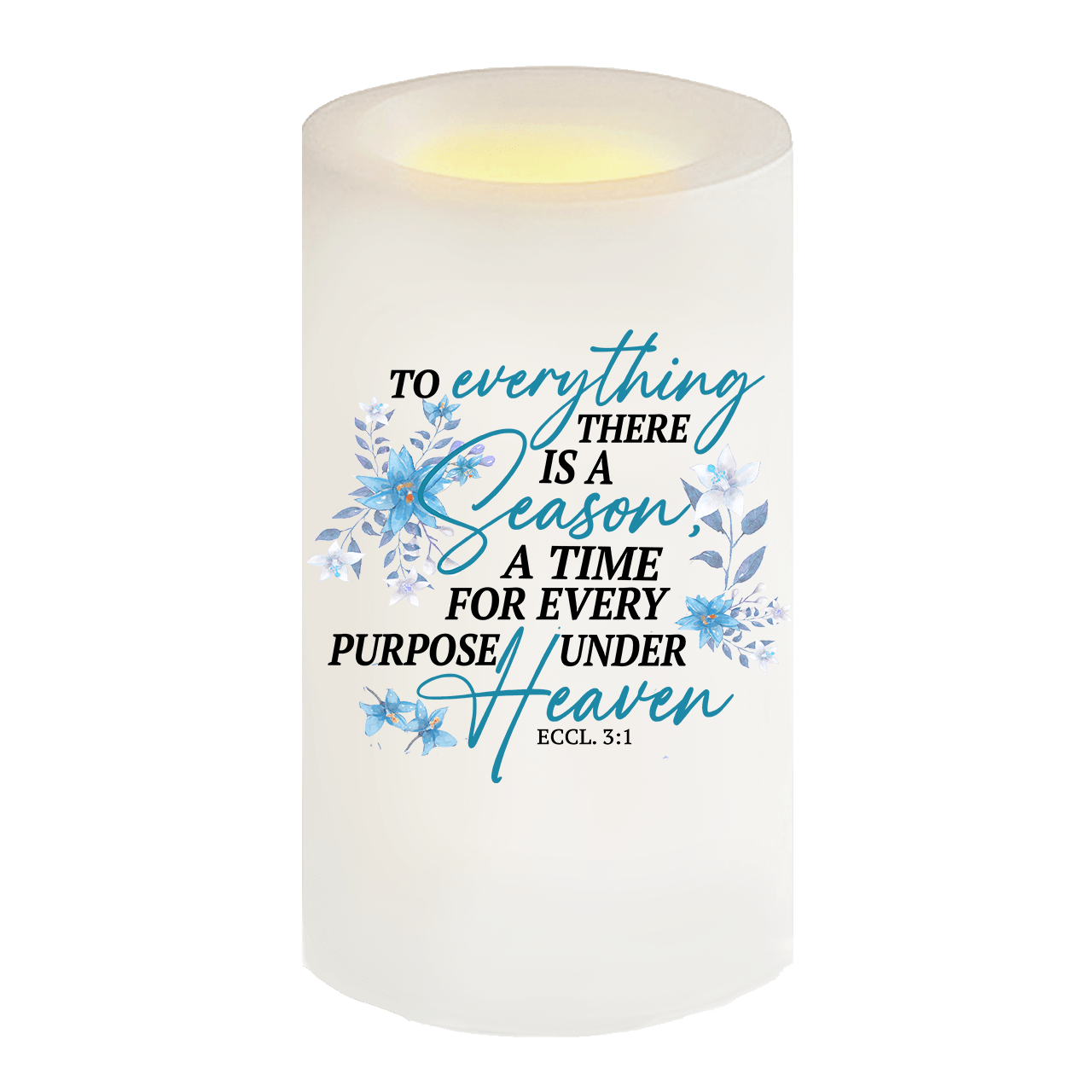 A Season For Everything Bible Verse Candle - Celebrate Prints