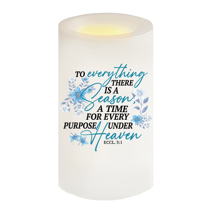 A Season For Everything Bible Verse Candle - Celebrate Prints