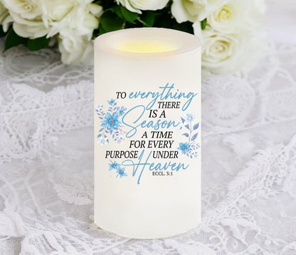 A Season For Everything Bible Verse Candle - Celebrate Prints