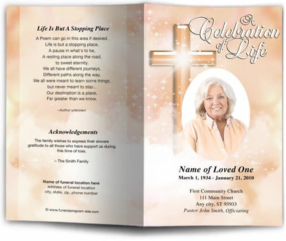 Adoration Funeral Program Template - The Funeral Program Site