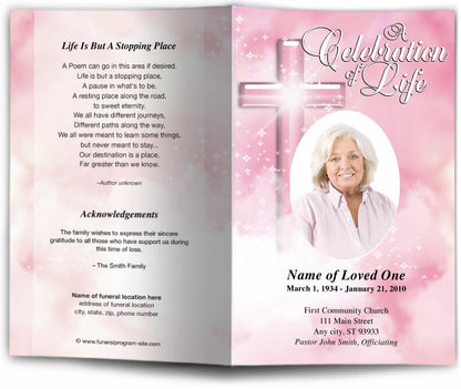 Adoration Funeral Program Template - The Funeral Program Site