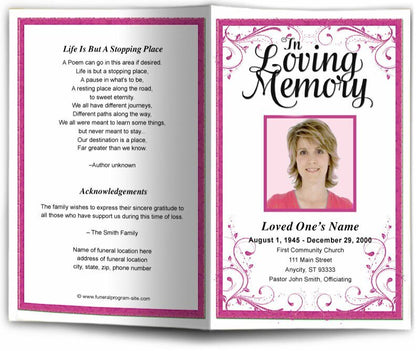 Affinity Funeral Program Template - The Funeral Program Site