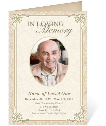 Alexandria Funeral Program Template - The Funeral Program Site