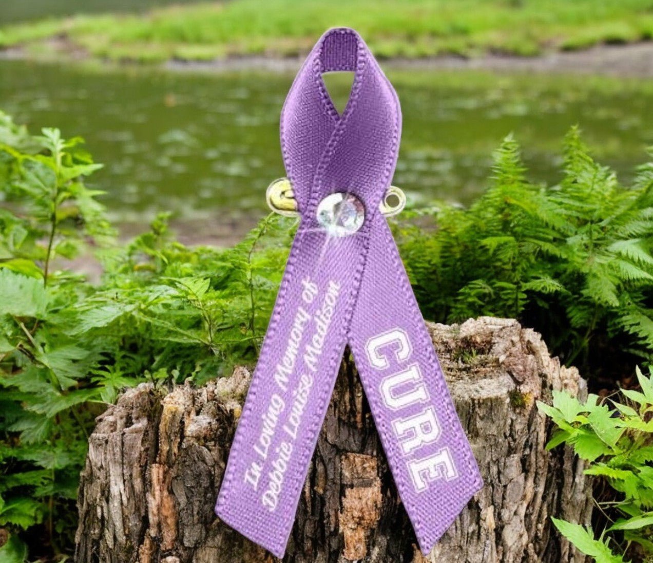 All Cancers Ribbon Awareness Personalized | Lavender Cancer Ribbon ...