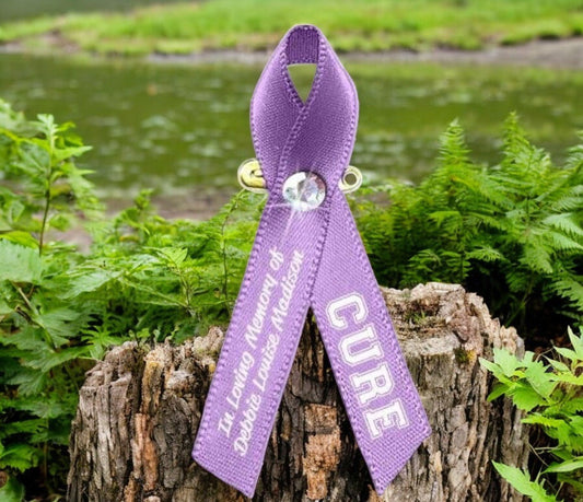 All Cancers Ribbon Personalized (Lavender) - Pack of 10 - Celebrate Prints