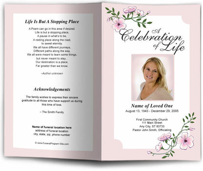 Allison Funeral Program Template - The Funeral Program Site