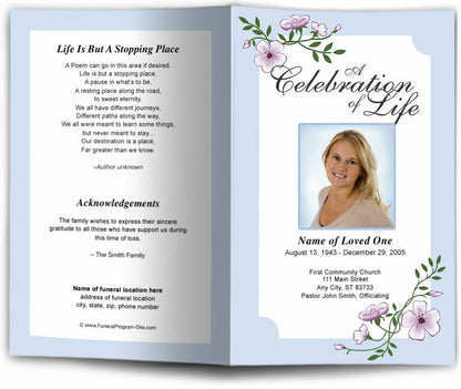 Allison Funeral Program Template - The Funeral Program Site