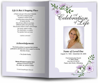 Allison Funeral Program Template - The Funeral Program Site