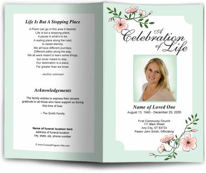 Allison Funeral Program Template - The Funeral Program Site