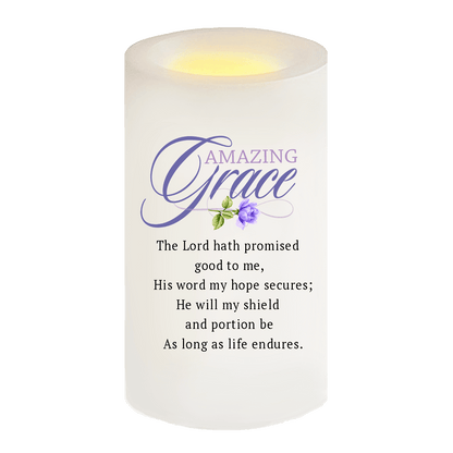 Amazing Grace Bible Verse Candle - Celebrate Prints