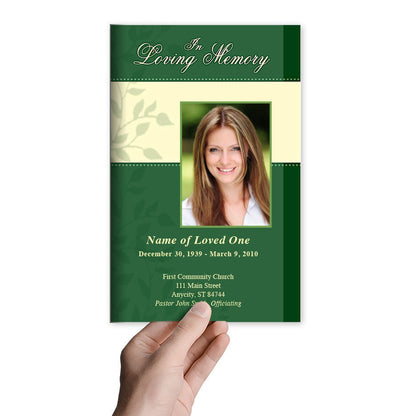 Ambience Funeral Program Template - The Funeral Program Site