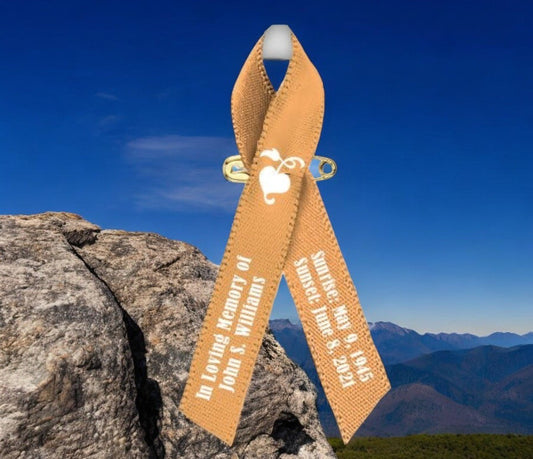 Appendix Cancer Ribbon Personalized (Amber) - Pack of 10 - Celebrate Prints