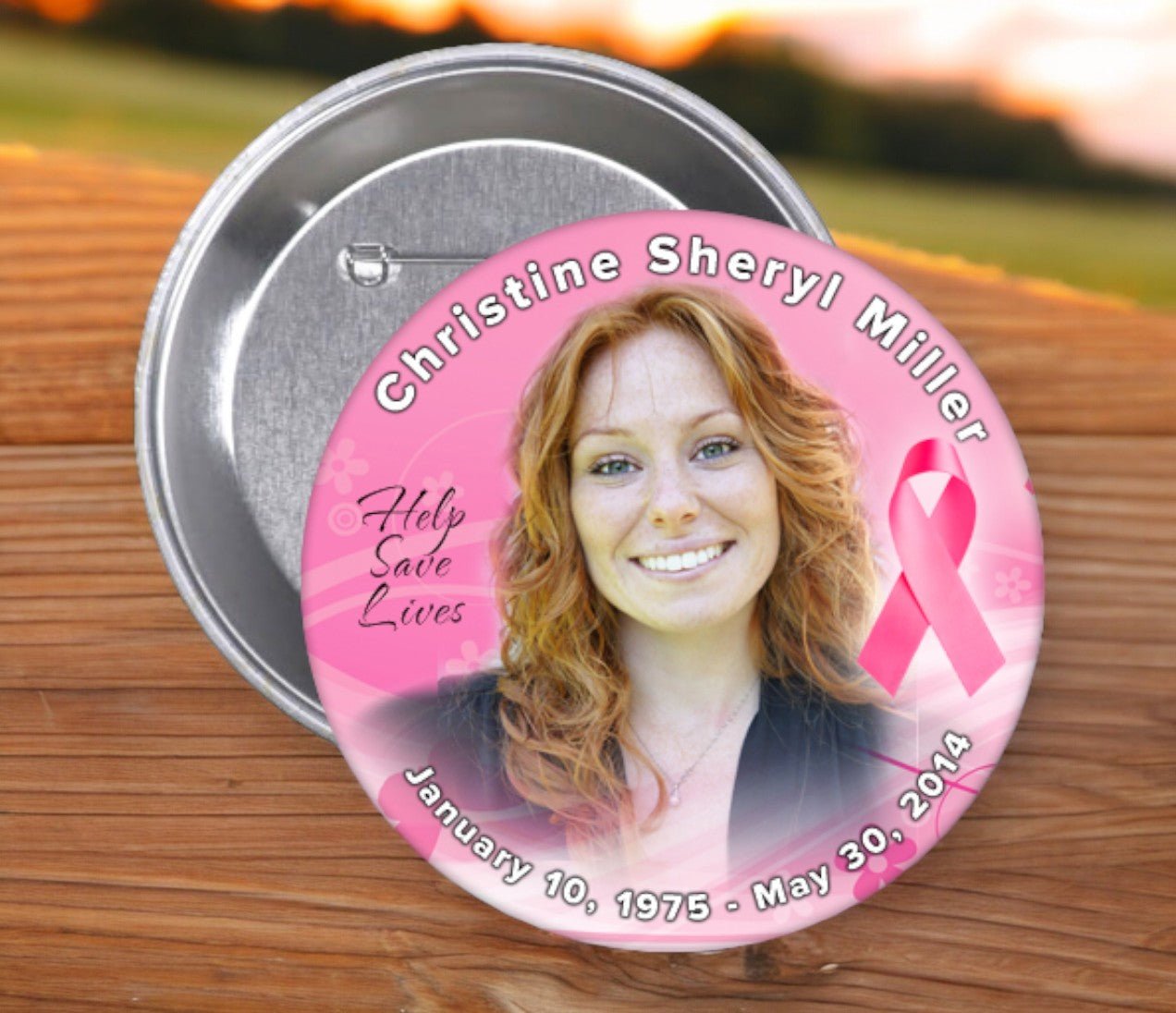 Awareness Memorial Button Pin (Pack of 10) - Celebrate Prints