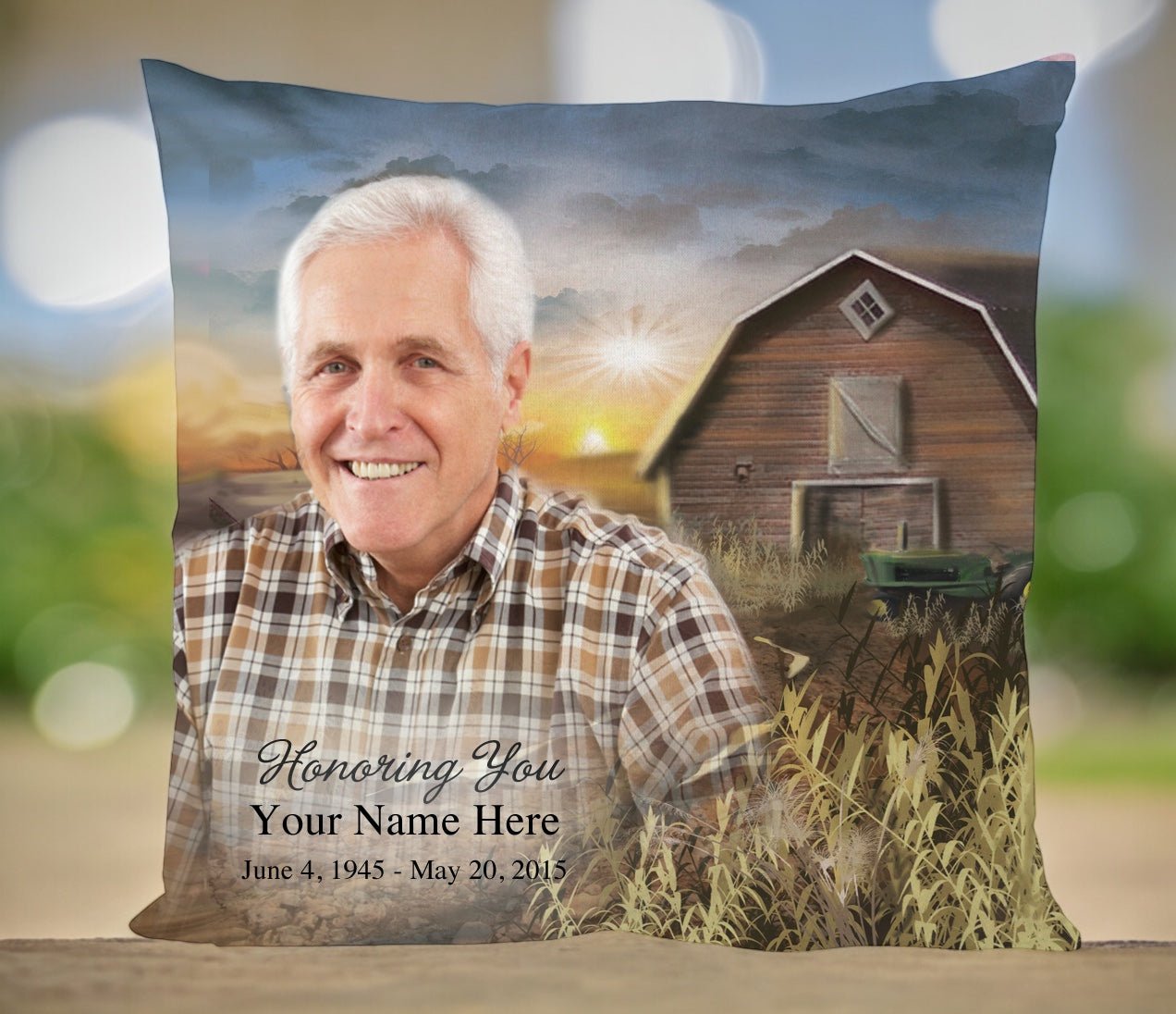 Barn In Loving Memory Toss Pillow - Celebrate Prints
