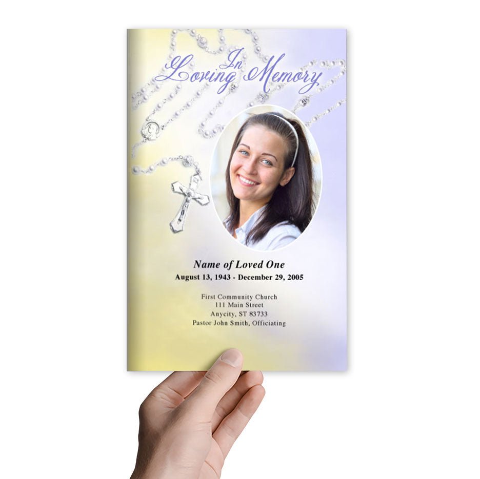 Beads Funeral Program Template - The Funeral Program Site