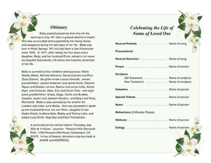 Belinda Funeral Program Template - The Funeral Program Site