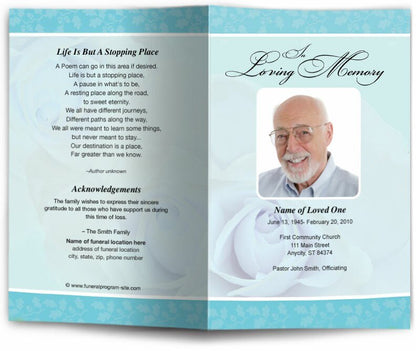 Bella Funeral Program Template - The Funeral Program Site