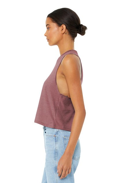 BELLA+CANVAS ® Women’s Racerback Cropped Custom Tank - Celebrate Prints