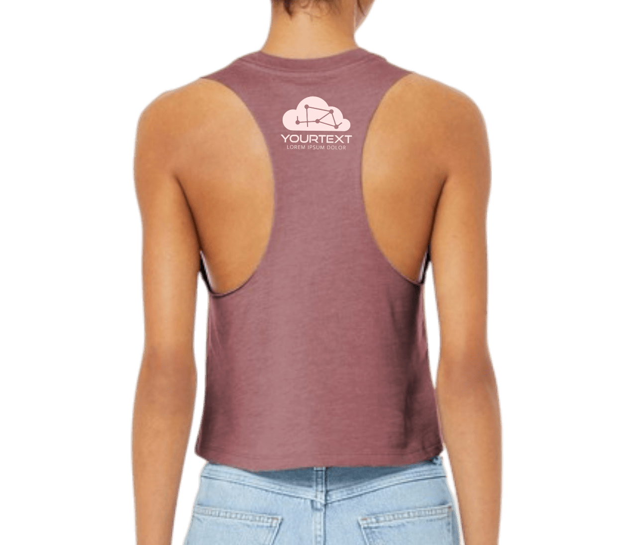 BELLA+CANVAS ® Women’s Racerback Cropped Custom Tank - Celebrate Prints