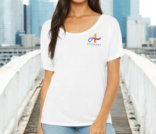 BELLA+CANVAS ® Women’s Relaxed Scoop Neck Custom TShirt - Celebrate Prints