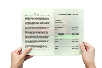 Billiards Funeral Program Template - The Funeral Program Site