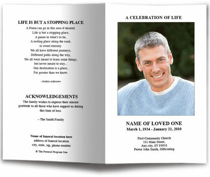 Blank Funeral Program Template - The Funeral Program Site