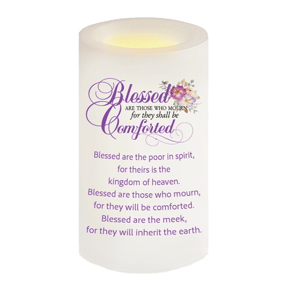 Blessed Mourn Bible Verse Candle - Celebrate Prints