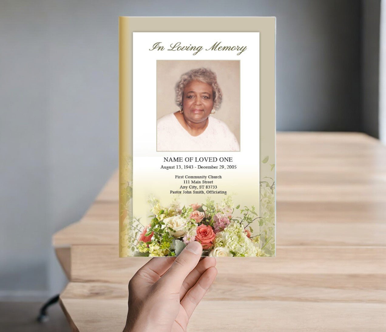 Botanical Funeral Program Template - The Funeral Program Site