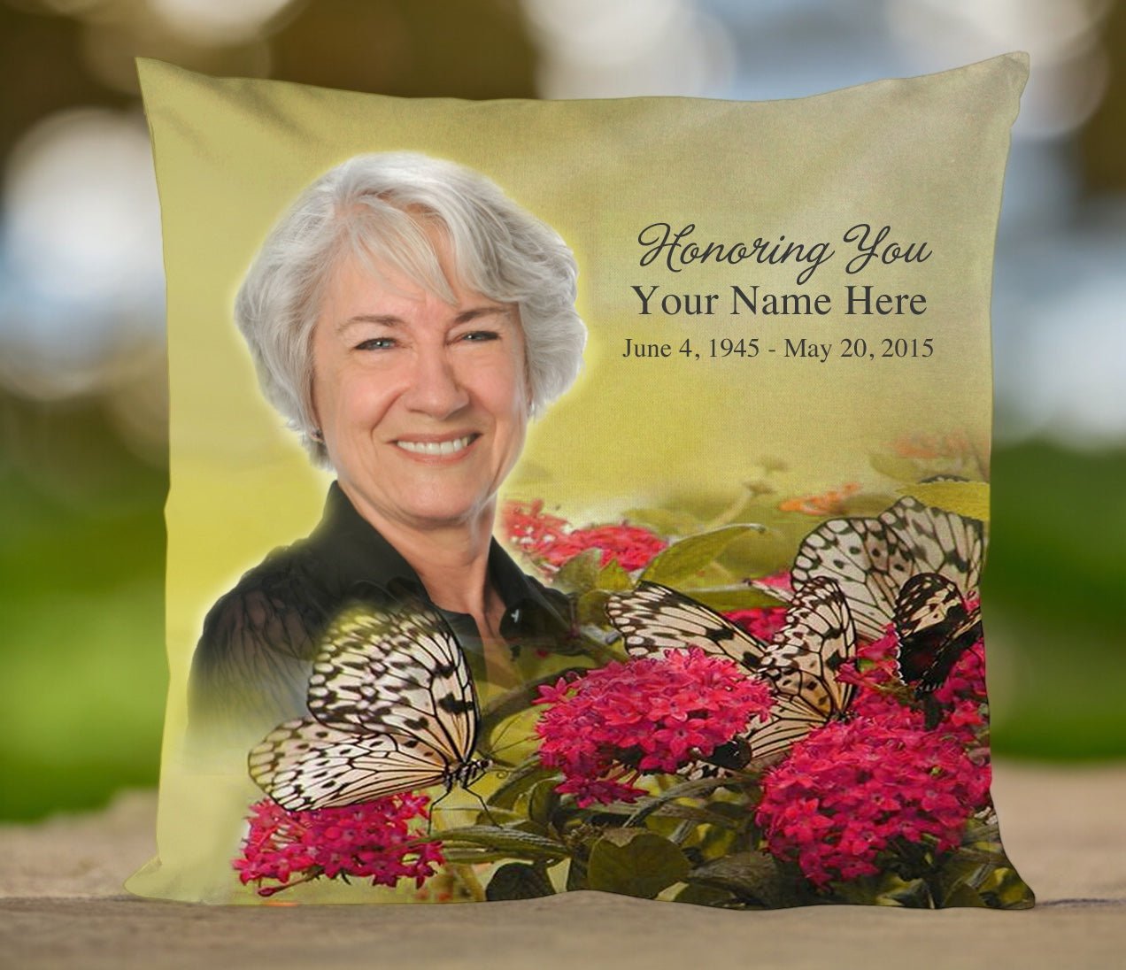 Bouquet In Loving Memory Toss Pillow - Celebrate Prints