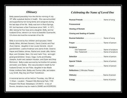 Boxing Funeral Program Template - The Funeral Program Site