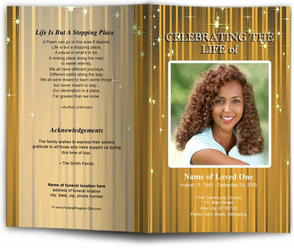 Brilliance Funeral Program Template - The Funeral Program Site